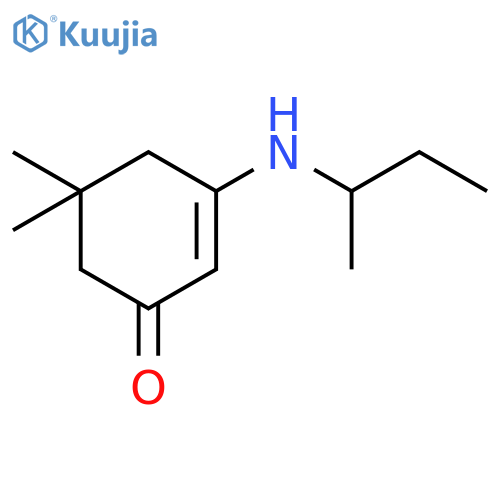 2-CYCLOHEXEN-1-ONE, 5,5-DIMETHYL-3-[(1-METHYLPROPYL)AMINO]- structure