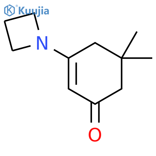 2-Cyclohexen-1-one, 3-(1-azetidinyl)-5,5-dimethyl- structure
