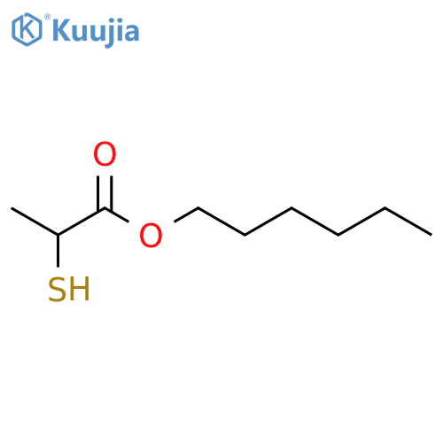 PROPANOIC ACID, 2-MERCAPTO-, HEXYL ESTER structure