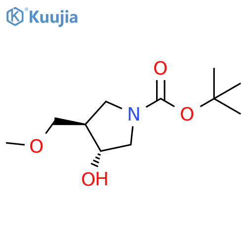 tert-butyl (3R,4R)-3-hydroxy-4-(methoxymethyl)pyrrolidine-1-carboxylate structure