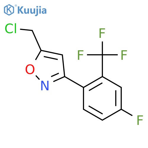 5-(chloromethyl)-3-[4-fluoro-2-(trifluoromethyl)phenyl]-1,2-oxazo Le structure