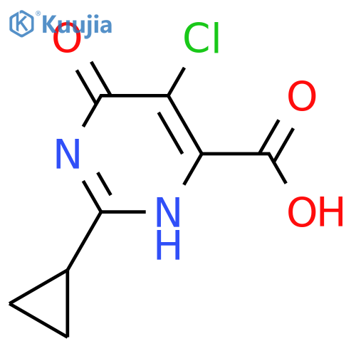 5-Chloro-2-cyclopropyl-6-hydroxypyrimidine-4-carboxylic acid structure