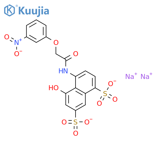 disodium 5-hydroxy-4-[[(3-nitrophenoxy)acetyl]amino]naphthalene-1,7-disulphonate structure
