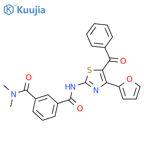 1,3-Benzenedicarboxamide,N'-[5-benzoyl-4-(2-furanyl)-2-thiazolyl]-N,N-dimethyl- structure