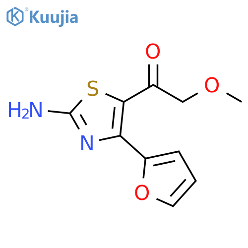 Ethanone, 1-[2-amino-4-(2-furanyl)-5-thiazolyl]-2-methoxy- structure