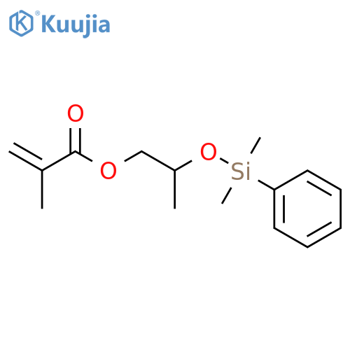 2-Propenoic acid, 2-methyl-, 2-[(dimethylphenylsilyl)oxy]propyl ester structure