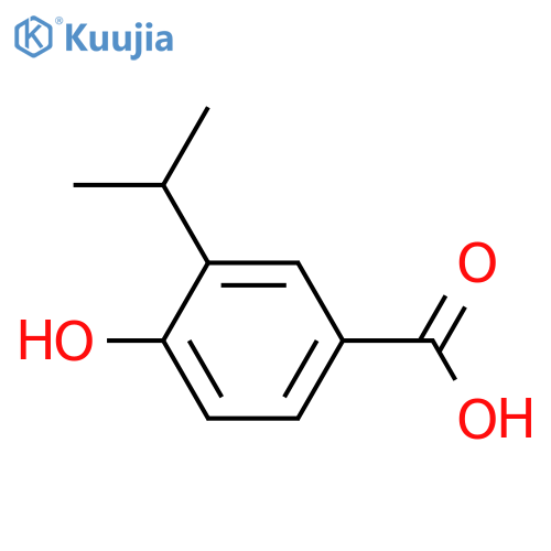 4-hydroxy-3-(propan-2-yl)benzoic acid structure