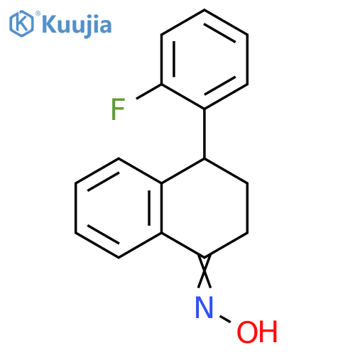 1(2H)-Naphthalenone, 4-(2-fluorophenyl)-3,4-dihydro-, oxime structure