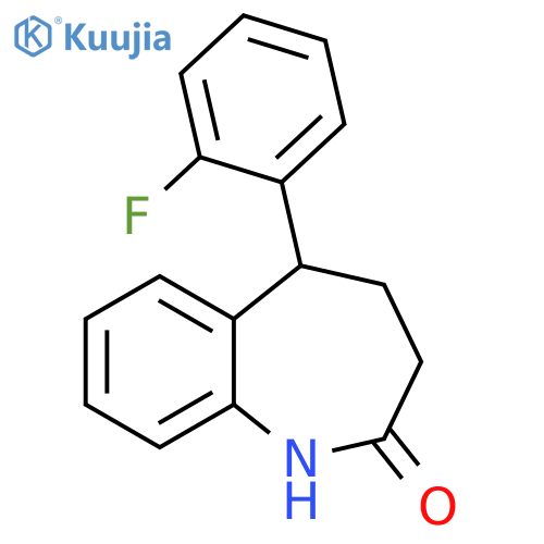 2H-1-Benzazepin-2-one, 5-(2-fluorophenyl)-1,3,4,5-tetrahydro- structure