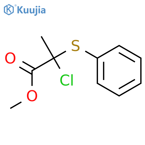 Propanoic acid, 2-chloro-2-(phenylthio)-, methyl ester structure