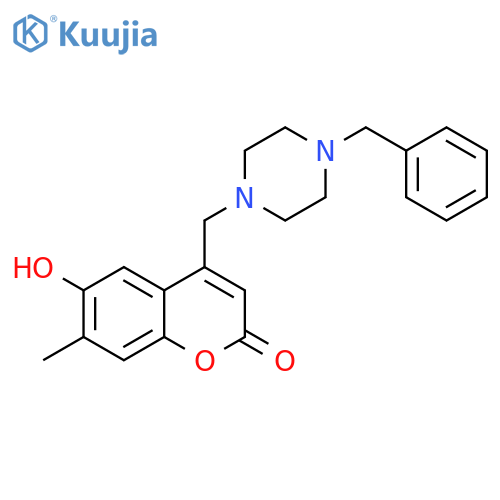 4-(4-benzylpiperazin-1-yl)methyl-6-hydroxy-7-methyl-2H-chromen-2-one structure