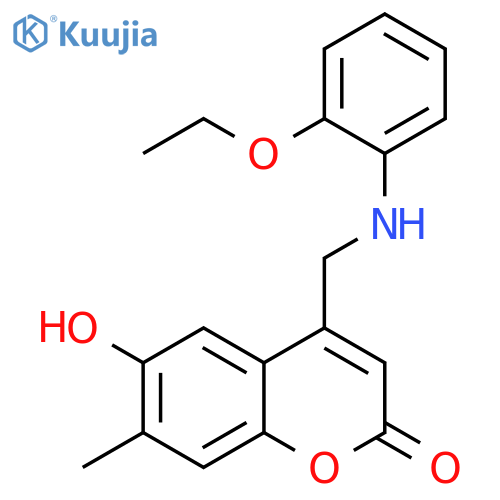 4-{[(2-ethoxyphenyl)amino]methyl}-6-hydroxy-7-methyl-2H-chromen-2-one structure