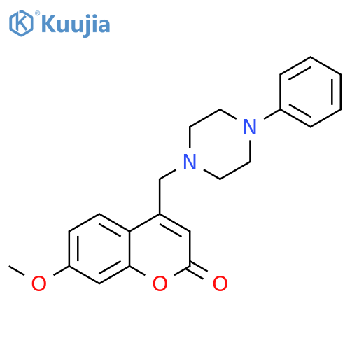 7-methoxy-4-(4-phenylpiperazin-1-yl)methyl-2H-chromen-2-one structure
