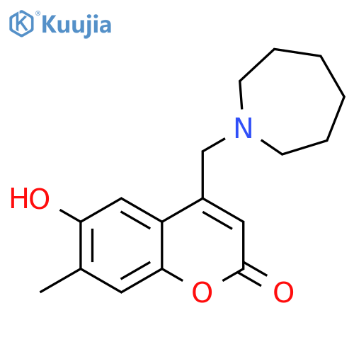 4-(azepan-1-yl)methyl-6-hydroxy-7-methyl-2H-chromen-2-one structure