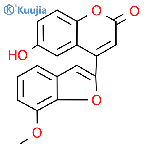 6-hydroxy-4-(7-methoxy-1-benzofuran-2-yl)-2H-chromen-2-one structure