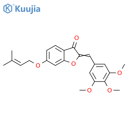 (2Z)-6-(3-methylbut-2-enoxy)-2-[(3,4,5-trimethoxyphenyl)methylidene]-1-benzofuran-3-one structure