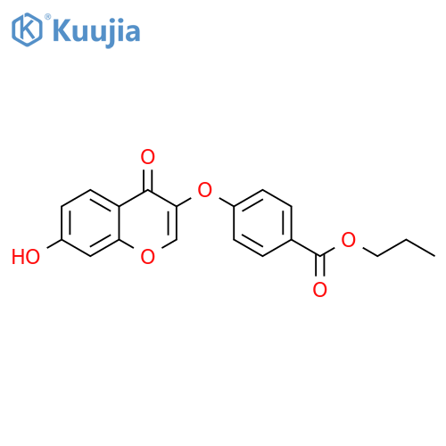 propyl 4-((7-hydroxy-4-oxo-4H-chromen-3-yl)oxy)benzoate structure