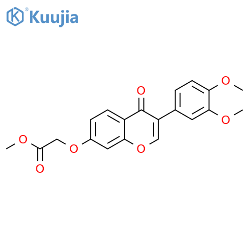 methyl 2-((3-(3,4-dimethoxyphenyl)-4-oxo-4H-chromen-7-yl)oxy)acetate structure