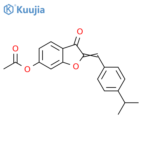 (2Z)-3-oxo-2-{4-(propan-2-yl)phenylmethylidene}-2,3-dihydro-1-benzofuran-6-yl acetate structure