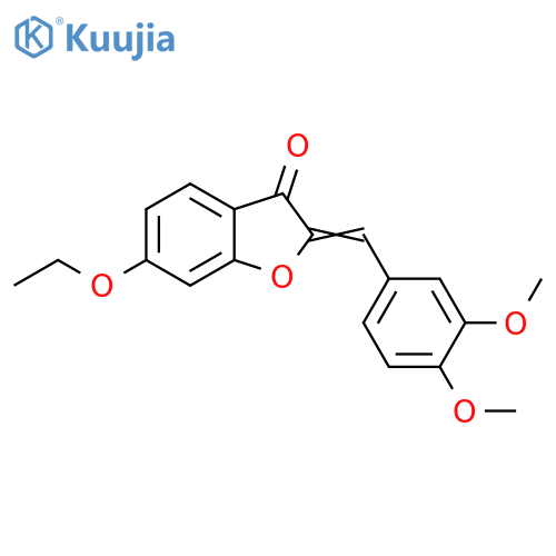 (2Z)-2-(3,4-dimethoxyphenyl)methylidene-6-ethoxy-2,3-dihydro-1-benzofuran-3-one structure