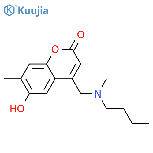4-{butyl(methyl)aminomethyl}-6-hydroxy-7-methyl-2H-chromen-2-one structure