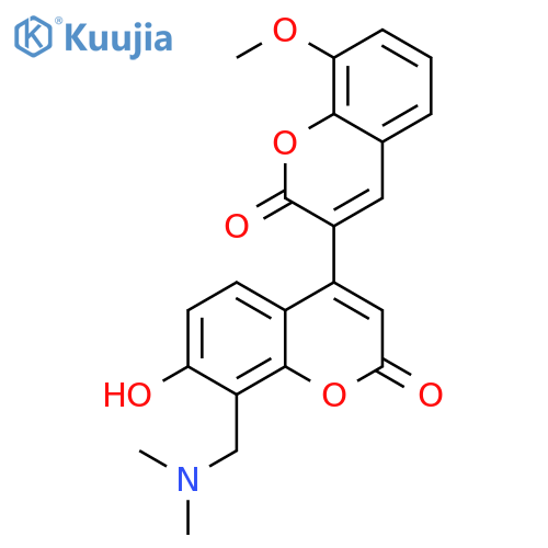 8'-(dimethylamino)methyl-7'-hydroxy-8-methoxy-2H,2'H-3,4'-bichromene-2,2'-dione structure