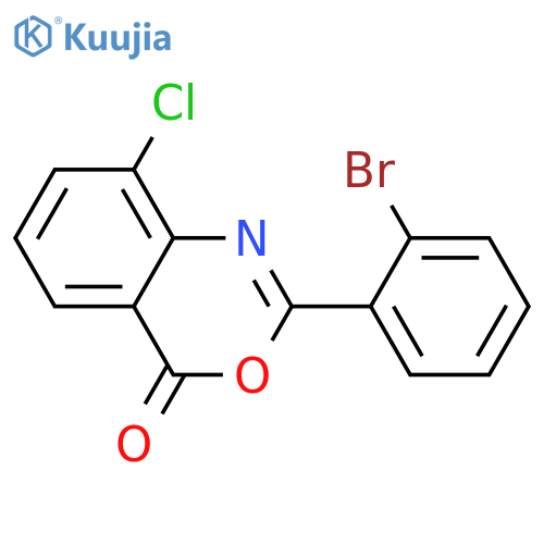 2-(2-bromophenyl)-8-chloro-4H-3,1-benzoxazin-4-one structure