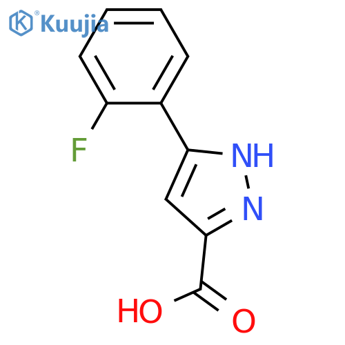 5-(2-fluorophenyl)-1H-pyrazole-3-carboxylic acid structure