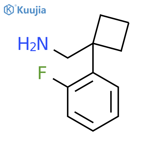 1-(2-fluorophenyl)cyclobutylmethanamine structure