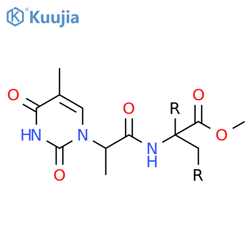 POLY[1-[[2-(3,4-DIHYDRO-5-METHYL-2,4-DIOXO-1(2H)-PYRIMIDINYL)-1-OXOPROPYL]AMINO]-1-(METHOXYCARBONYL)-1,2-ETHANEDIYL] structure