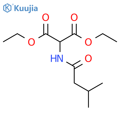 1,3-diethyl 2-(3-methylbutanamido)propanedioate structure