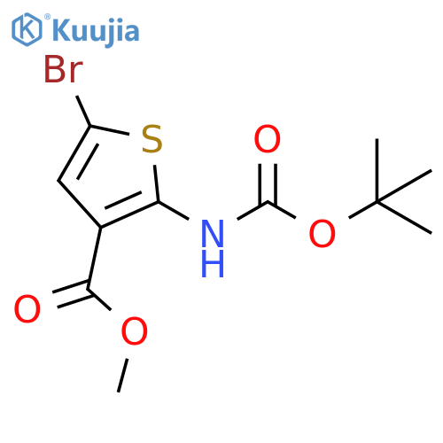 Methyl 5-bromo-2-((tert-butoxycarbonyl)amino)thiophene-3-carboxylate structure