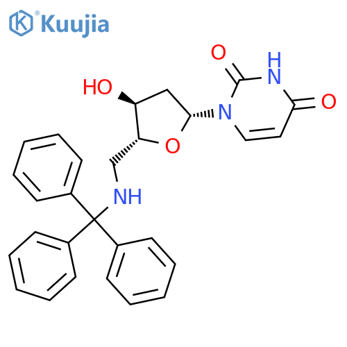 URIDINE, 2',5'-DIDEOXY-5'-[(TRIPHENYLMETHYL)AMINO]- structure