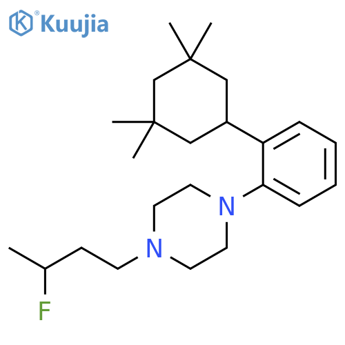 Piperazine, 1-(3-fluorobutyl)-4-[2-(3,3,5,5-tetramethylcyclohexyl)phenyl]- structure