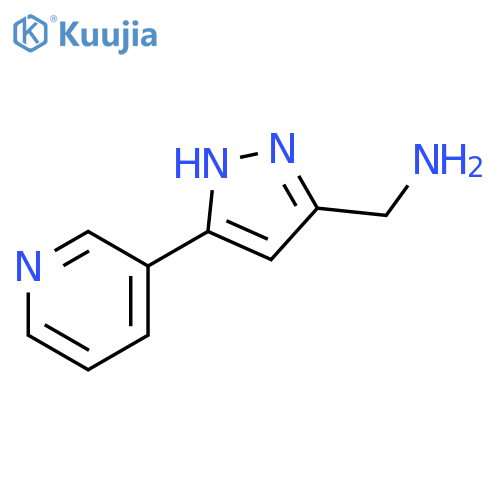 (3-(pyridin-3-yl)-1H-pyrazol-5-yl)methanamine structure