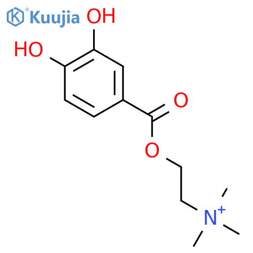 ETHANAMINIUM, 2-[(3,4-DIHYDROXYBENZOYL)OXY]-N,N,N-TRIMETHYL- structure