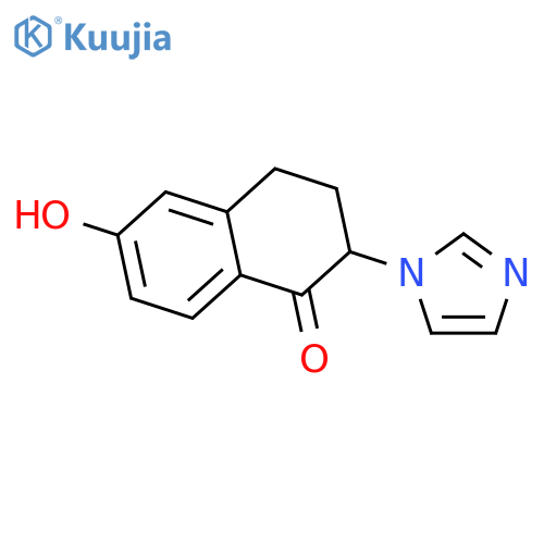 1(2H)-Naphthalenone, 3,4-dihydro-6-hydroxy-2-(1H-imidazol-1-yl)- structure