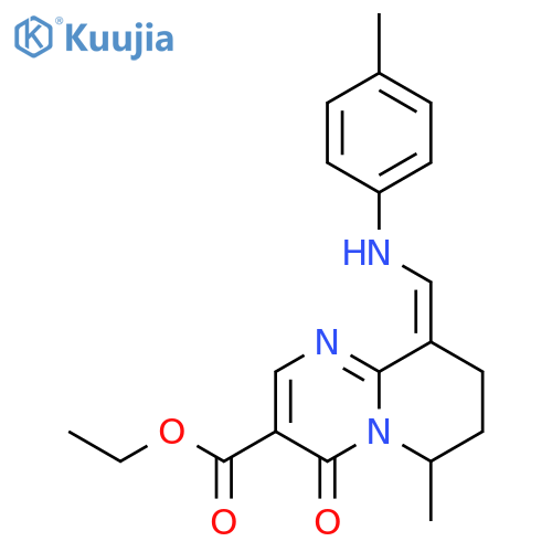 4H-Pyrido[1,2-a]pyrimidine-3-carboxylic acid,6,7,8,9-tetrahydro-6-methyl-9-[[(4-methylphenyl)amino]methylene]-4-oxo-, ethyl ester, (Z)- structure