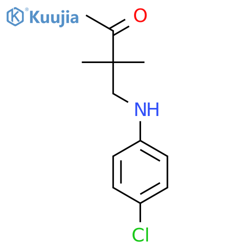 2-Butanone, 4-[(4-chlorophenyl)amino]-3,3-dimethyl- structure