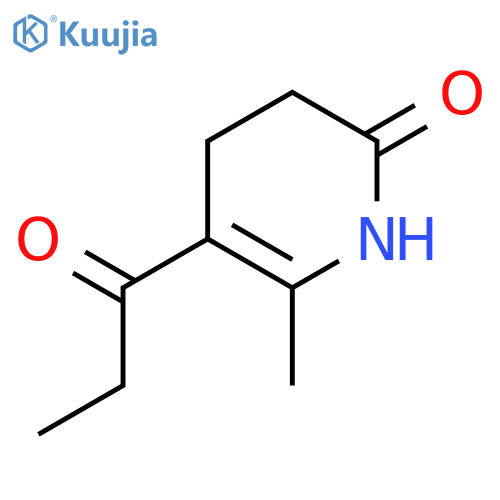 2(1H)-Pyridinone, 3,4-dihydro-6-methyl-5-(1-oxopropyl)- structure