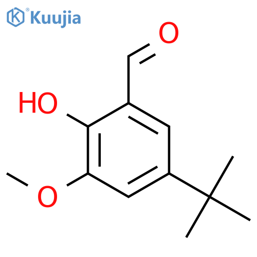 BENZALDEHYDE, 5-(1,1-DIMETHYLETHYL)-2-HYDROXY-3-METHOXY- structure