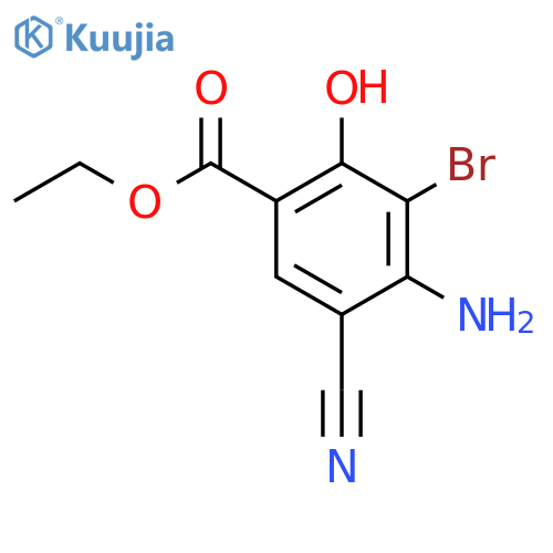 Ethyl 4-Amino-3-bromo-5-cyano-2-hydroxybenzoate structure