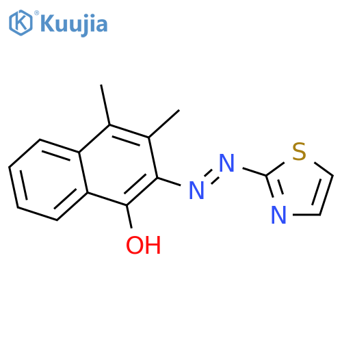 1-NAPHTHALENOL, 3,4-DIMETHYL-2-(2-THIAZOLYLAZO)- structure