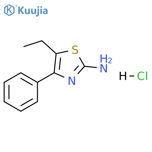 2-Thiazolamine, 5-ethyl-4-phenyl-, hydrochloride (1:1) structure