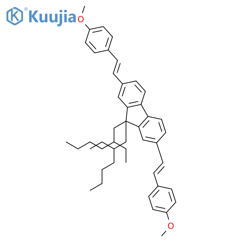 9,9-Bis(2-ethylhexyl)-2,7-bis[2-(4-methoxyphenyl)ethenyl]-9H-fluorene structure