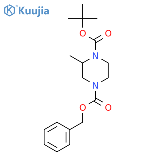 4-benzyl 1-tert-butyl (2S)-2-methylpiperazine-1,4-dicarboxylate structure