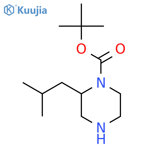 tert-Butyl 2-isobutylpiperazine-1-carboxylate structure