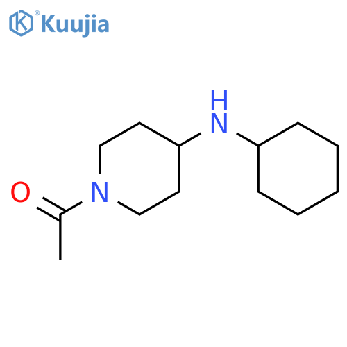 1-4-(cyclohexylamino)piperidin-1-ylethan-1-one structure