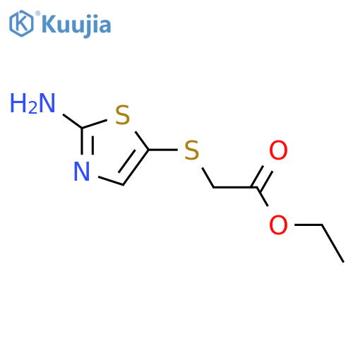 Ethyl 2-(2-aminothiazol-5-ylthio)acetate structure