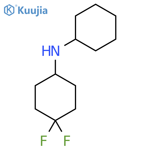 N-cyclohexyl-4,4-difluorocyclohexan-1-amine structure